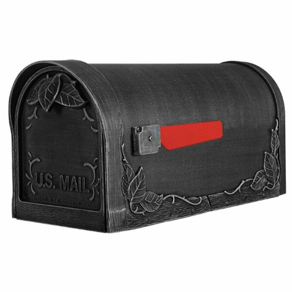 Floral Curbside Mailbox-Black SCF-1003-BLK